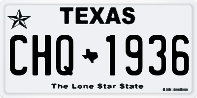 TX license plate CHQ1936