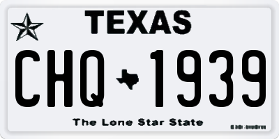 TX license plate CHQ1939