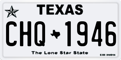 TX license plate CHQ1946