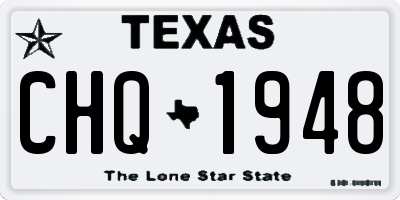 TX license plate CHQ1948