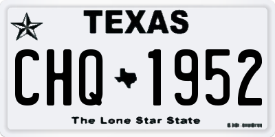 TX license plate CHQ1952