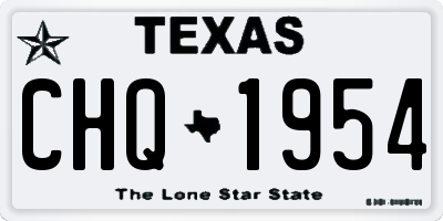 TX license plate CHQ1954