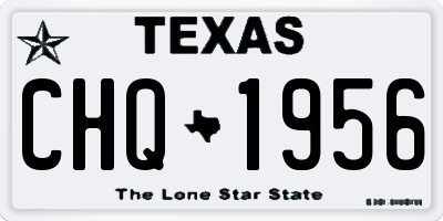 TX license plate CHQ1956
