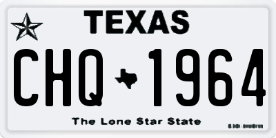 TX license plate CHQ1964