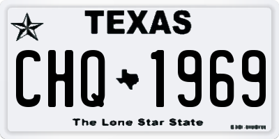 TX license plate CHQ1969
