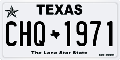TX license plate CHQ1971