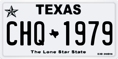 TX license plate CHQ1979