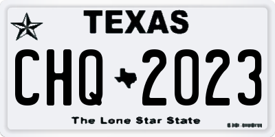 TX license plate CHQ2023