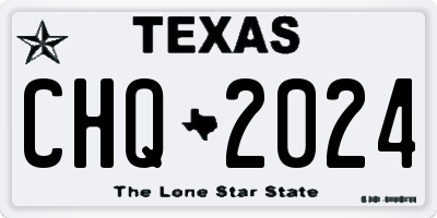 TX license plate CHQ2024