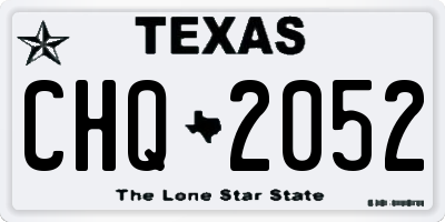 TX license plate CHQ2052