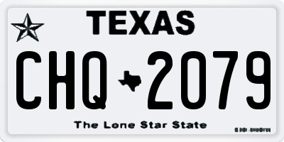 TX license plate CHQ2079