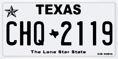 TX license plate CHQ2119