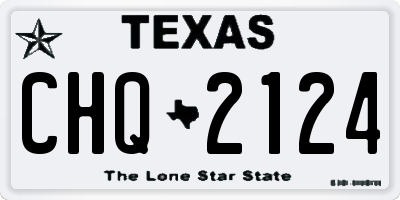 TX license plate CHQ2124