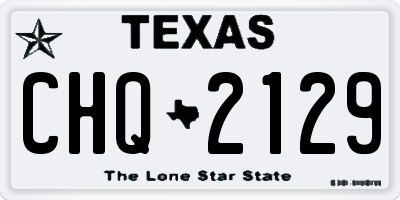 TX license plate CHQ2129