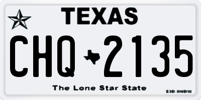 TX license plate CHQ2135