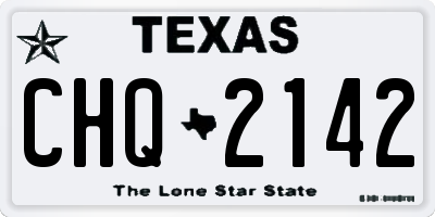 TX license plate CHQ2142