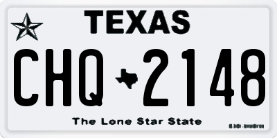 TX license plate CHQ2148