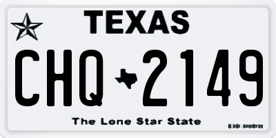 TX license plate CHQ2149