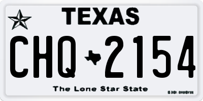 TX license plate CHQ2154