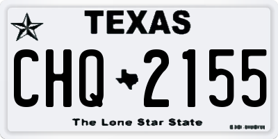 TX license plate CHQ2155