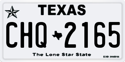 TX license plate CHQ2165