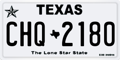 TX license plate CHQ2180