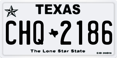 TX license plate CHQ2186