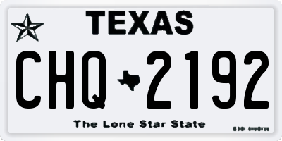 TX license plate CHQ2192