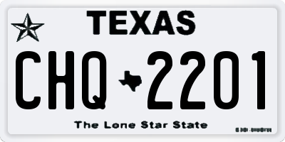 TX license plate CHQ2201