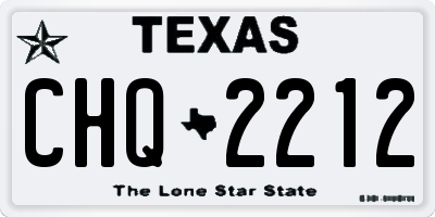TX license plate CHQ2212
