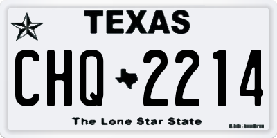 TX license plate CHQ2214