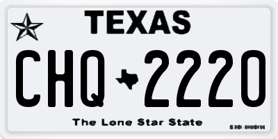 TX license plate CHQ2220