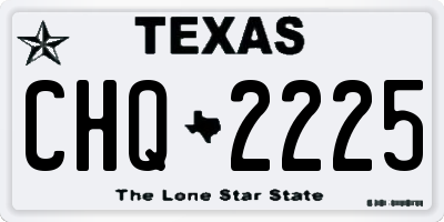 TX license plate CHQ2225