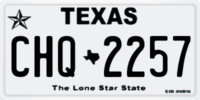TX license plate CHQ2257