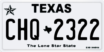 TX license plate CHQ2322