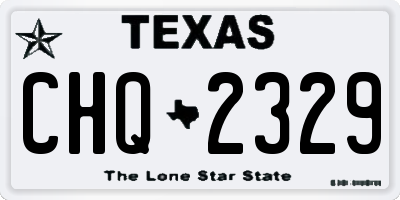 TX license plate CHQ2329