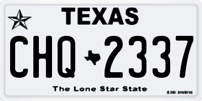 TX license plate CHQ2337
