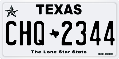 TX license plate CHQ2344