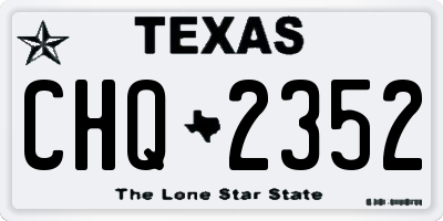 TX license plate CHQ2352