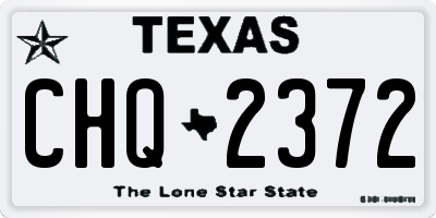 TX license plate CHQ2372