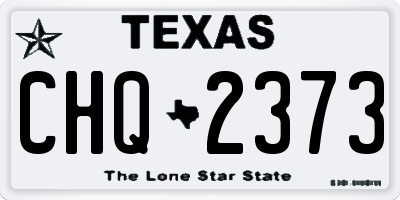TX license plate CHQ2373