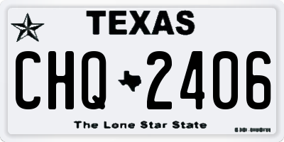 TX license plate CHQ2406