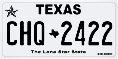 TX license plate CHQ2422