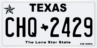 TX license plate CHQ2429