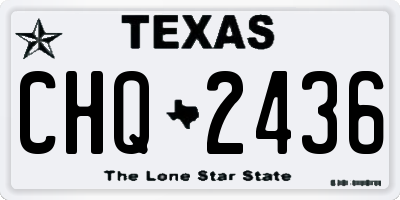 TX license plate CHQ2436