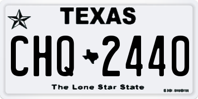 TX license plate CHQ2440