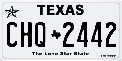 TX license plate CHQ2442