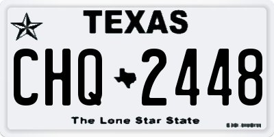 TX license plate CHQ2448
