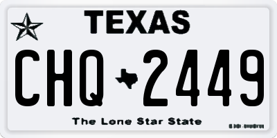 TX license plate CHQ2449