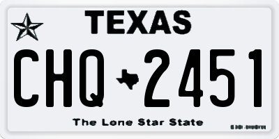 TX license plate CHQ2451